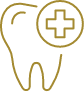 Animated tooth with cross signifying emergency dentistry