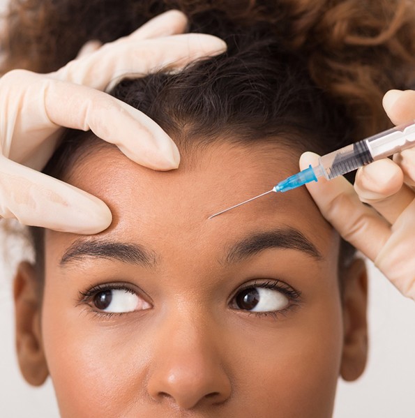 Young woman getting BOTOX in Jacksonville 