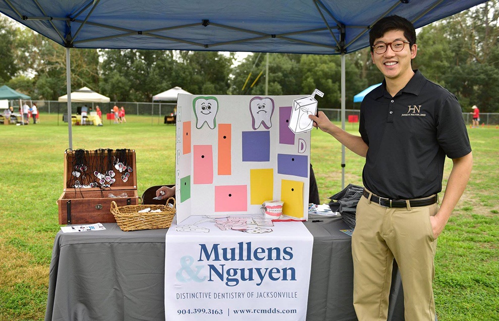 Doctor Nguyen at a community event