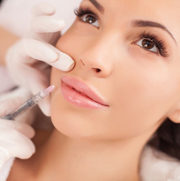 Woman receiving Botox treatment