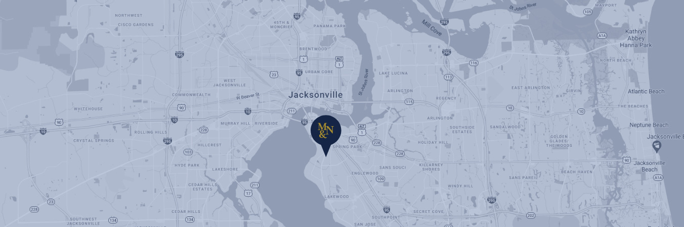 Map showing Jacksonville dental office location