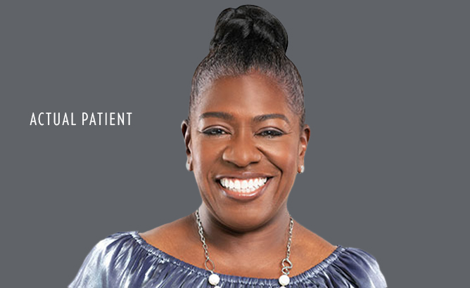 Jacksonville dental patient Paulette smiling