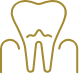 Animated tooth and gum tissue signifying periodontal therapy