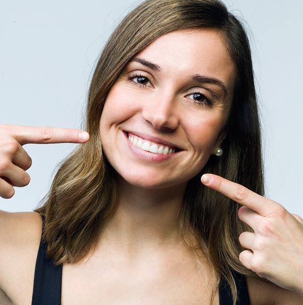 Woman smiling in office